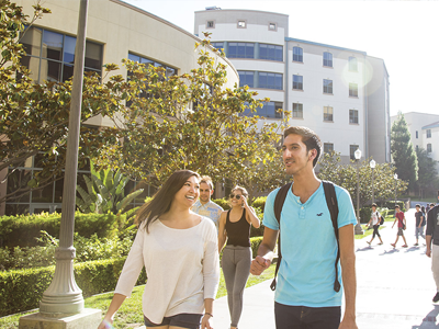 Students walking