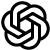 Open AI logo in black