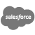 Salesforce logo in gray with a cloud shape.