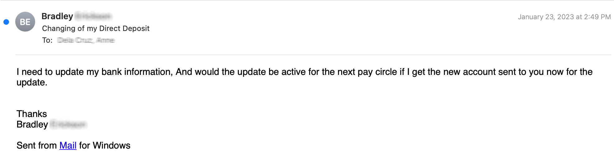HR Phishing