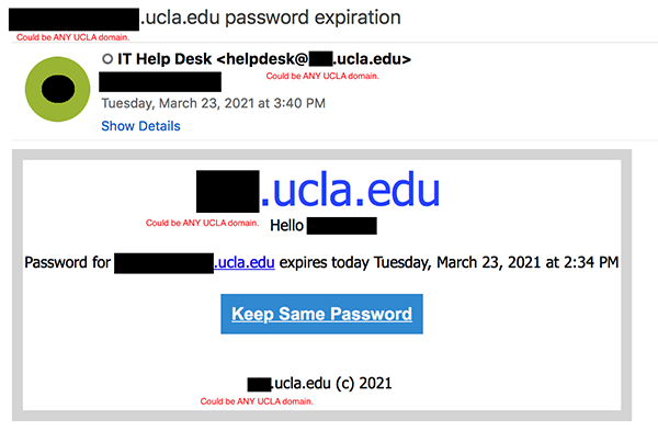 Password expired phish