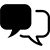 speaking bubbles black icon