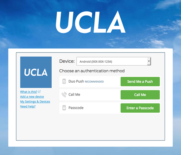 ucla sso duo push screen