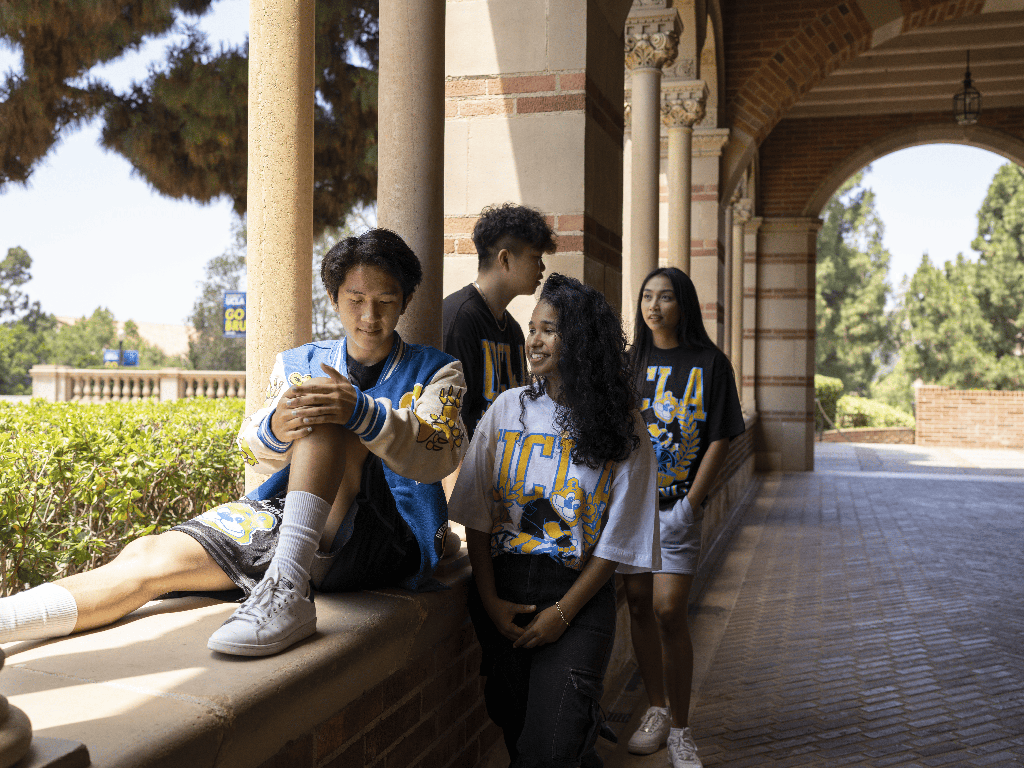UCLA students outside of Royce Hall