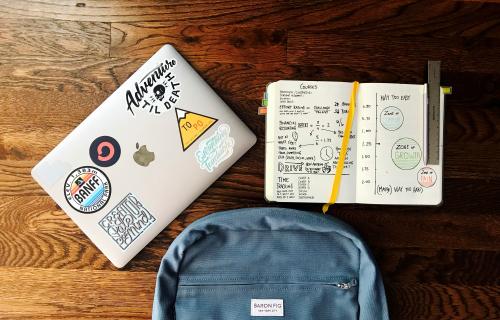 planner on desk