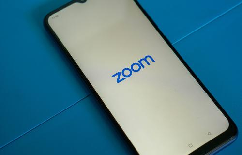 Zoom app on a mobile phone.