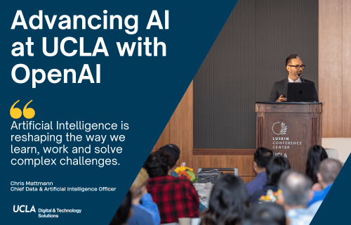 Advancing AI at UCLA with OpenAI. Artificial intelligence is reshaping the way we learn, work and solve complex challenges.