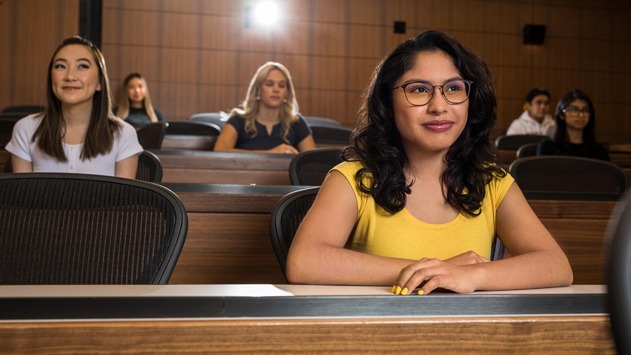 UCLA students in a classroom.
