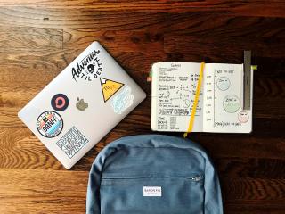 planner on desk